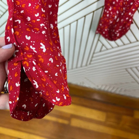 Poupette St Barth Red Sky Rayon Georgette Foe Printed Pants Size US XS - Picture 5 of 12